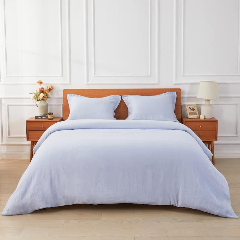 Belgian Linen Collection Duvet Set (3 Color - Blue/Natural/White)