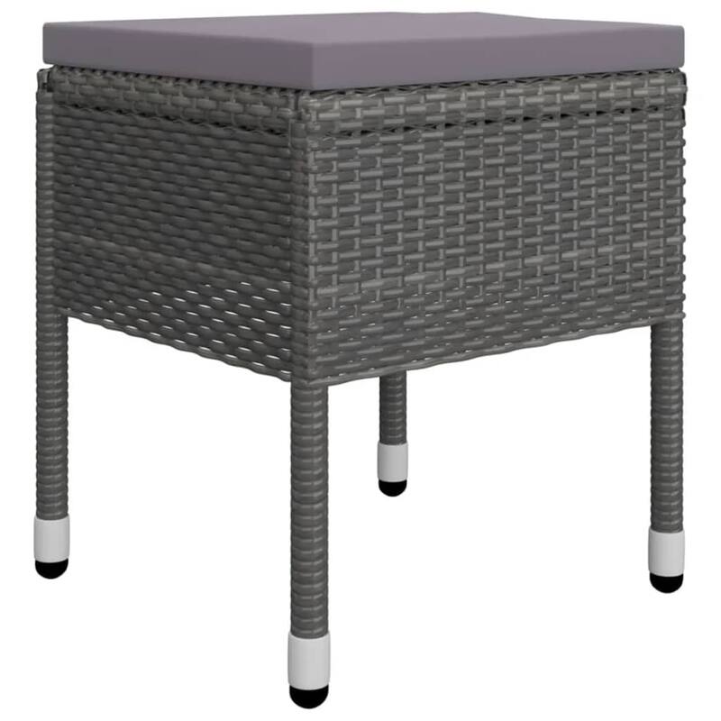 vidaXL Patio Dining Set Outdoor Seating and Cushions Bistro Table 5 Piece - 27.6 x 55.1 x 28.9 in