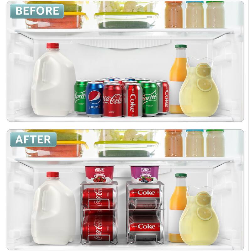 Sorbus Soda Can Rack Beverage Dispenser Holds 24 Standard Cans 2 Pack/ 12 Cans 1 Pack