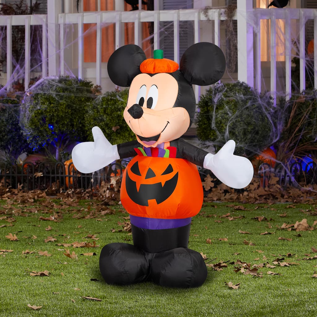 Airblown-Mickey Dressed in Pumpkin Outfit-Disney