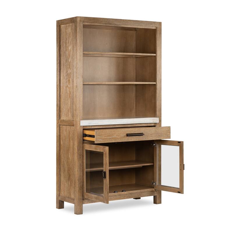 Magnussen Home Plum Creek Sierra Brown Display Cabinet - 42''W x 18''D x 80''H