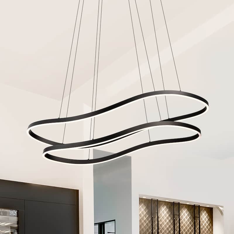Sylas 48 Inch LED Pendant Matte Black Finish - Matte Black