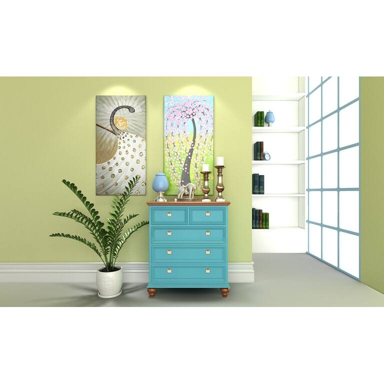 Utopia Alley Valetta Cabinet Ring Pull Knob- Polished Gold Drawer Pull Knobs 0.94"