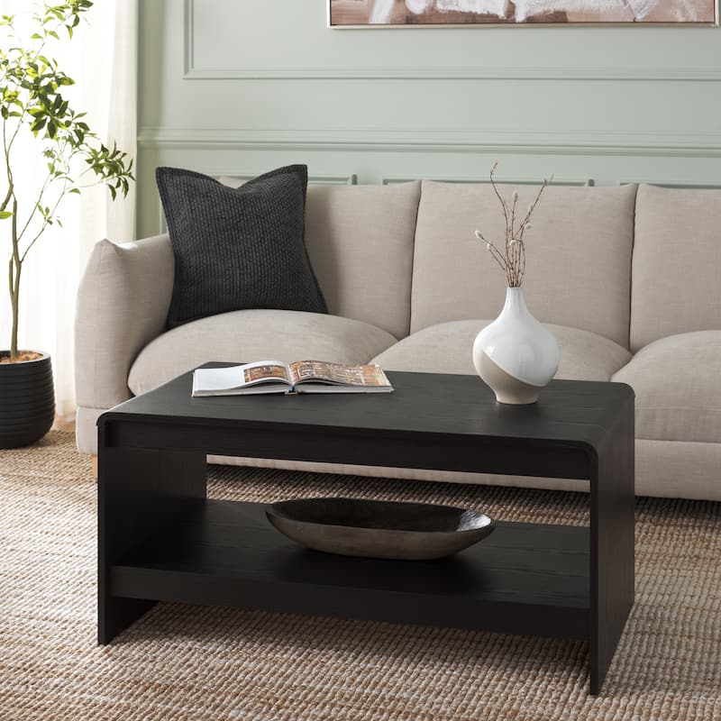 SAFAVIEH Home Arsenio Coffee Table - 39"W x 22"D x 22"H - Black
