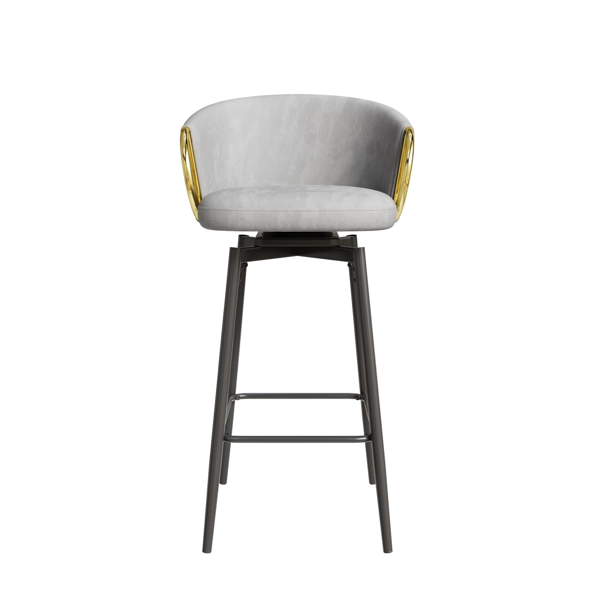 30 Inch Dining Chairs Set Of 2 Modern Style 360°Swivel Bar Chairs With Simple Design