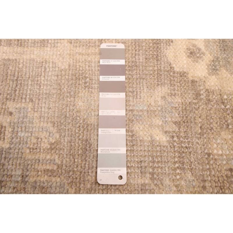 ECARPETGALLERY Hand-knotted Kavya Oushak Taupe Wool Rug - 5'11 x 9'2