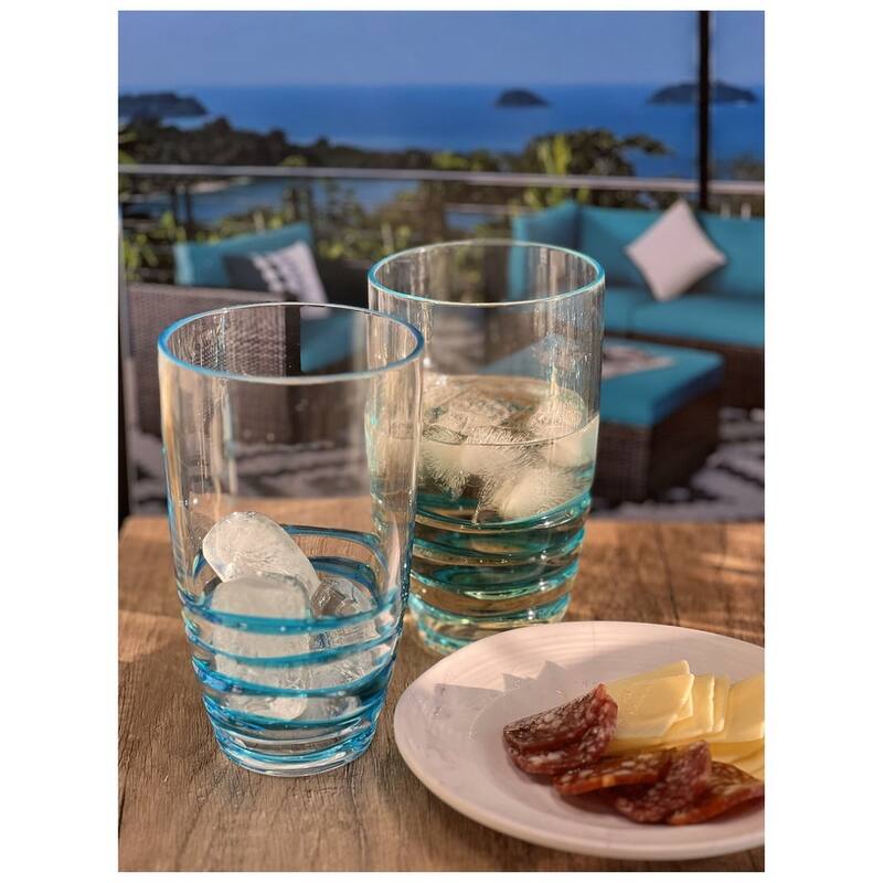 Swirl Acrylic Glasses Drinking Set of 4