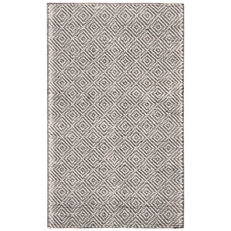 SAFAVIEH Handmade Vermont Kirstin Wool Rug - 2'3" x 4' - Ivory/Black
