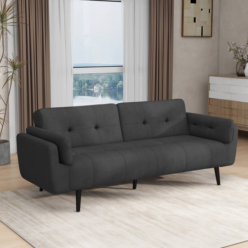 Convertible Futon Sofa Reclining Adjustable Back Couch Bed Sleeper