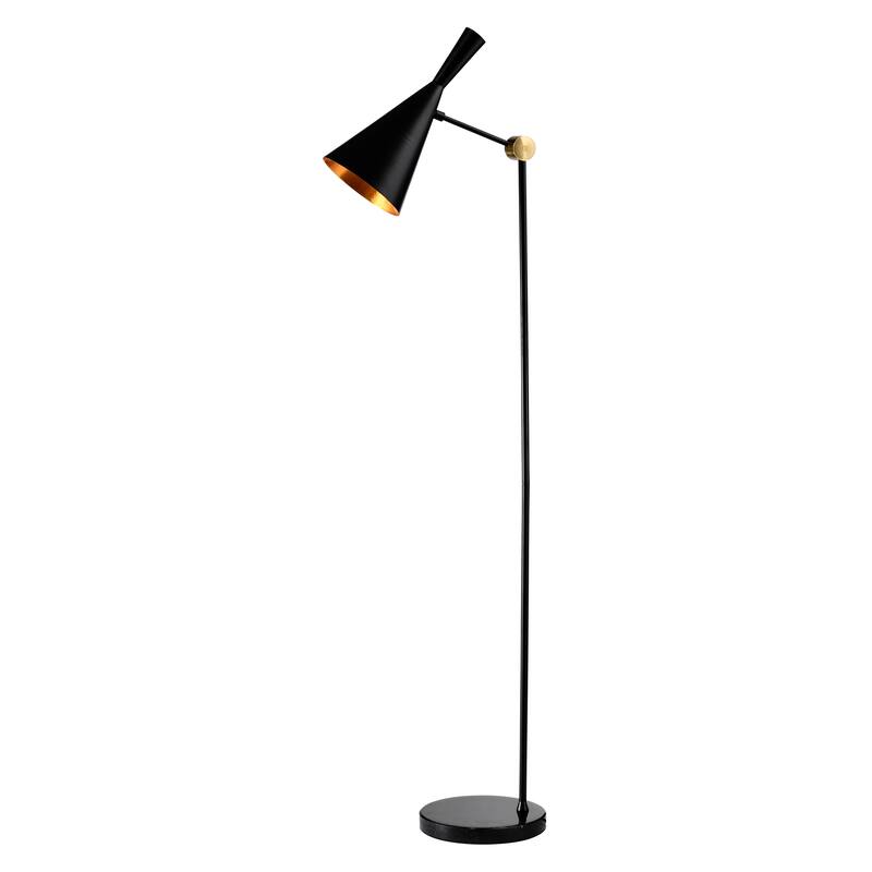 Milena 11 Inch Matte Black Mid-Modern Floor Lamp
