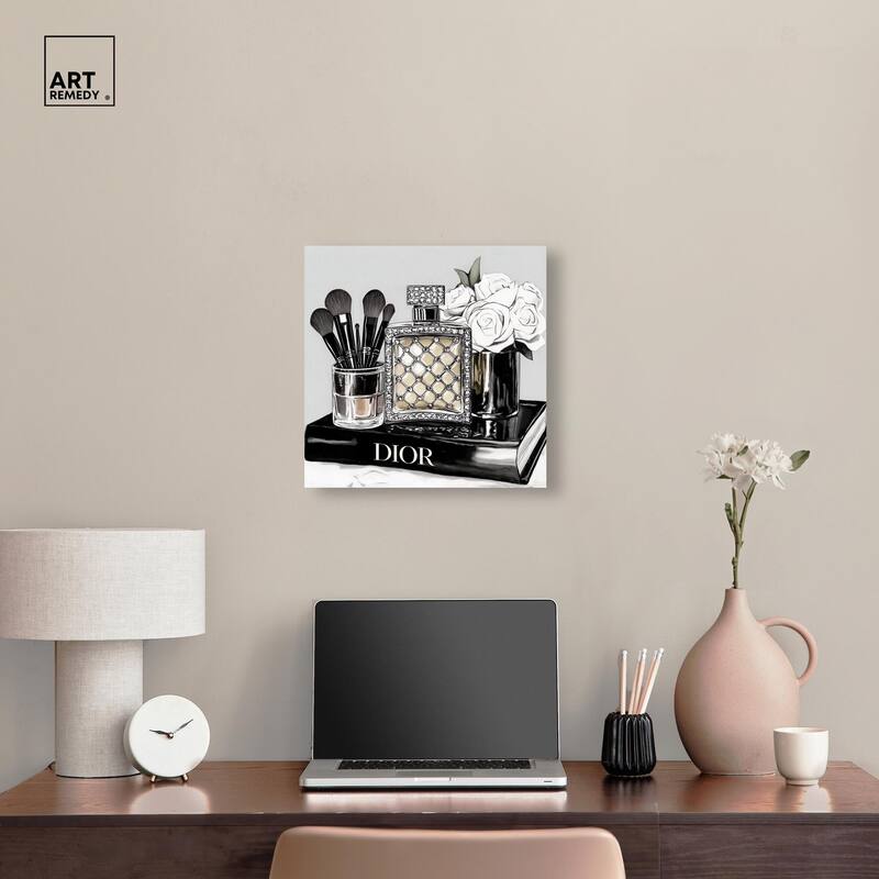 Classy Ink Glam Setup Canvas by Art Remedy, Gallery Wrapped