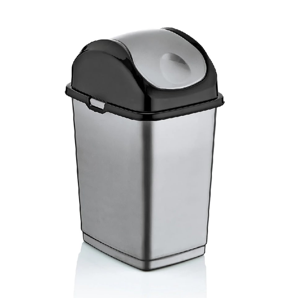 Superio Kitchen Trash Can 13 Gallon with Swing Lid, Plastic Tall Garbage  Can Outdoor and Indoor, Large 52 Qt Recycle Bin and Waste Basket for Home