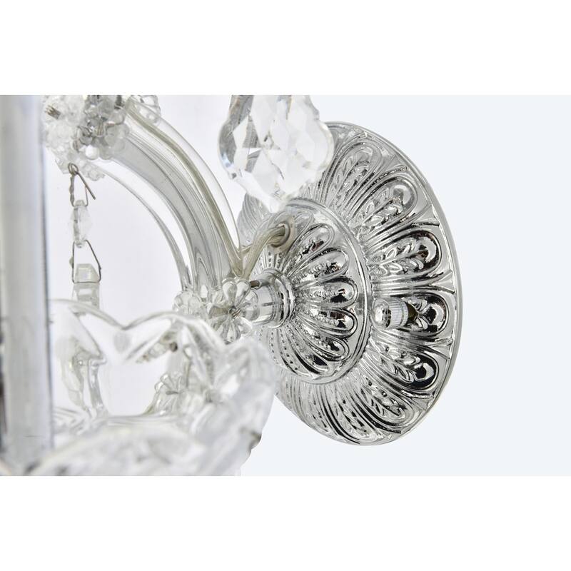 Fleur Illumination Collection Wall Sconce D:12in H:22in E:8.5in Lt:3 Chrome Finish