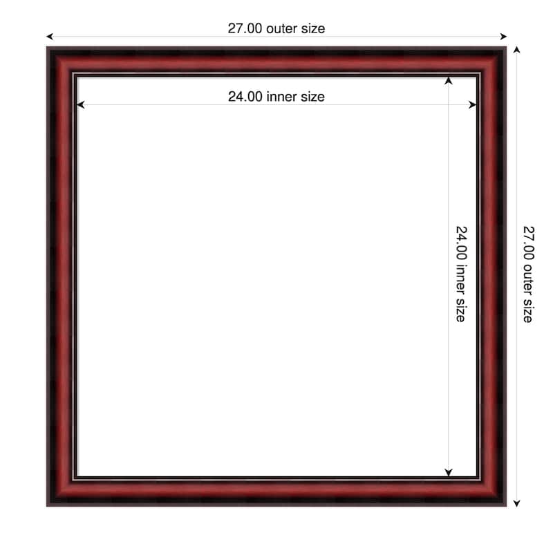 Amanti Art Rubino Cherry Scoop Framed Dry Erase Magnetic Board - 27 x 27 in