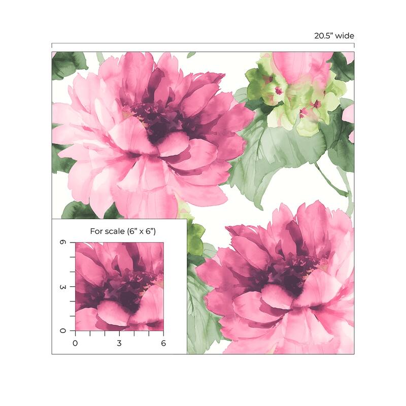 Harry & Grace Watercolor Floral Peel and Stick Wallpaper