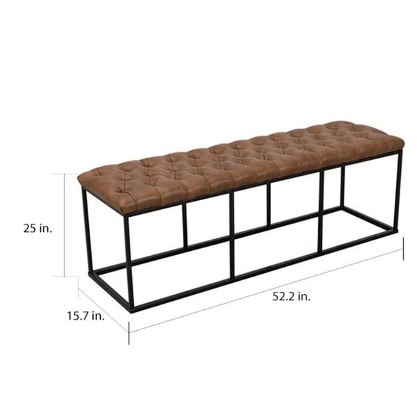 Carbon Loft DeAngelo Brown Faux Leather Decorative Bench
