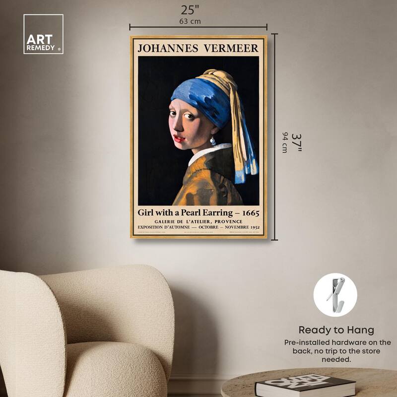 Girl with a Pearl Earring Canvas by Art Remedy