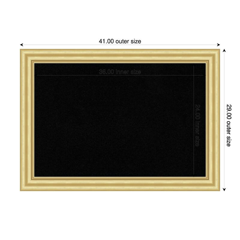 Sophia Gold Framed Cork Board - Bulletin Board, Organization Board, Pin Board - Black - 41 x 29 in