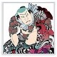 preview thumbnail 11 of 12, Designart "Japanese Tattoo Man" Bohemian & Eclectic Framed Canvas Wall Art Print