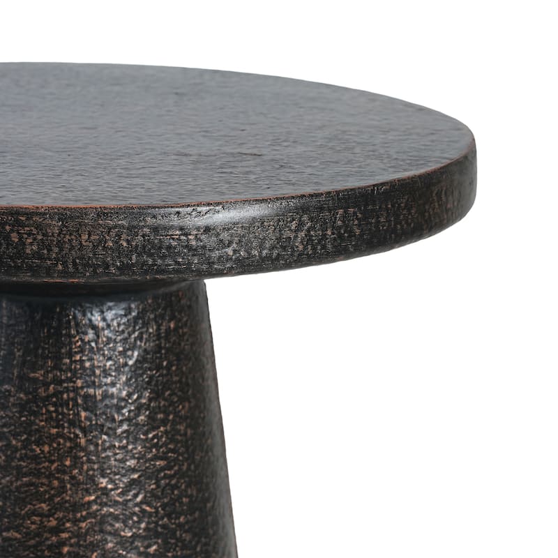 Christopher Knight Home - Terra Modern Outdoor MGO Side Table in Black - 16.22"W x 16.22"D x 23"H
