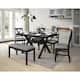 Option Bench ,Table and 4 Chairs(Black/Grey)