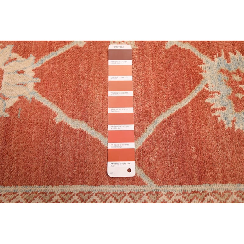 ECARPETGALLERY Hand-knotted Peshawar Oushak Copper Wool Rug - 8'10 x 11'9