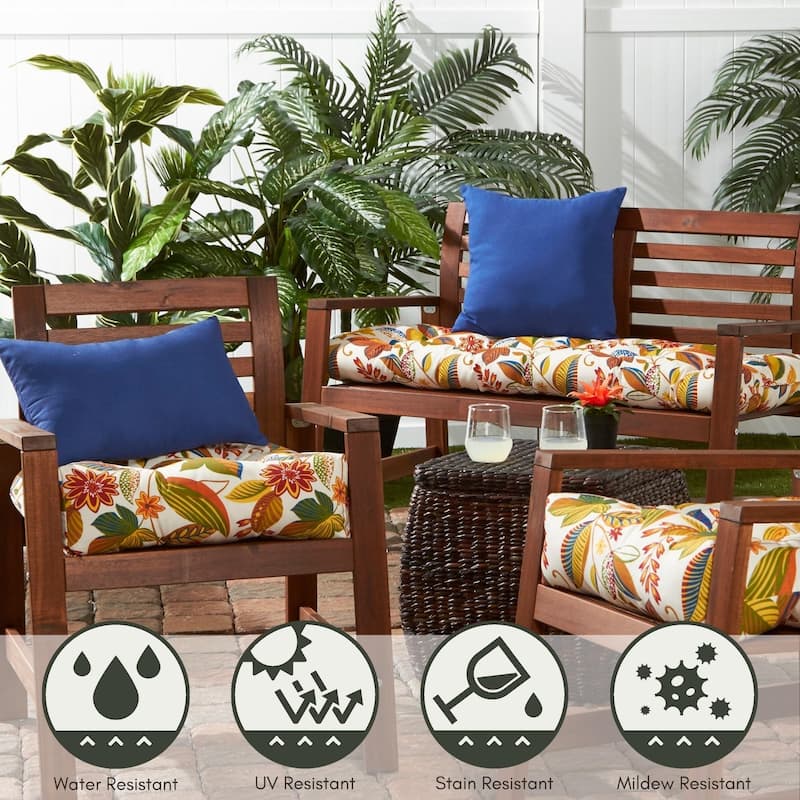 Esprit Floral 20-inch Outdoor Chair Cushion (Set of 2)