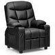 preview thumbnail 8 of 6, Kids Recliner Chair PU Leather with Cup Holder Black
