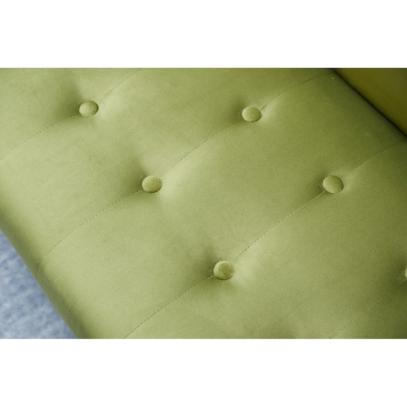 Army Green Solid Wood+MDF Sofa Bed, 75x32x29 inches