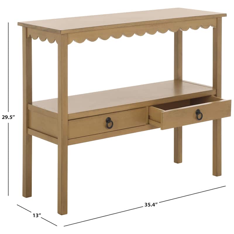 SAFAVIEH Haven Lower 2-Drawer Console Table - 35"W x 13"D x 30"H
