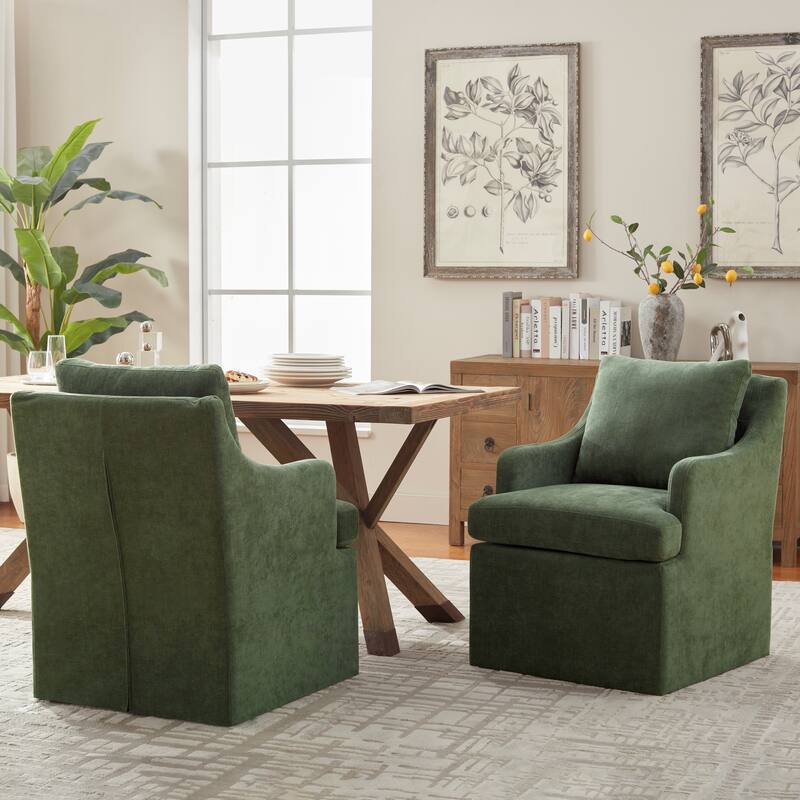 Upholstered Dining Chairs, Modern Kitchen Chairs Dinner Chairs with 4 Casters