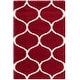 preview thumbnail 93 of 164, SAFAVIEH Hudson Shag Ogee Trellis 2-inch Thick Area Rug 2' x 3' - Red/Ivory - Rectangle