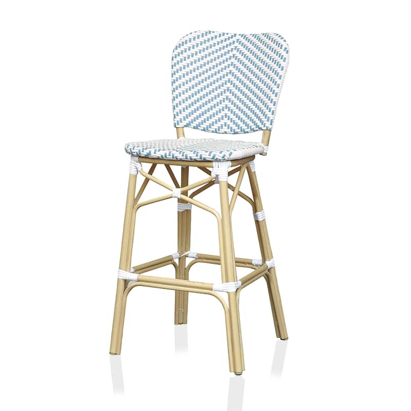Stella Bohemian Natural Tone 30-inch Patio Bar Chairs (Set of 2) by Furniture of America - Set of 2