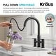 preview thumbnail 36 of 86, KRAUS Oletto Bridge Kitchen Faucet with 2-Function Pull-Down Sprayhead
