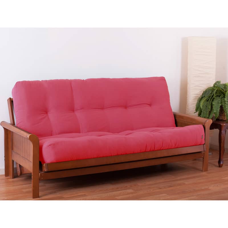 9-inch Thick Twill Futon Mattress (Twin, Full, or Queen) - Bery Berry - Full