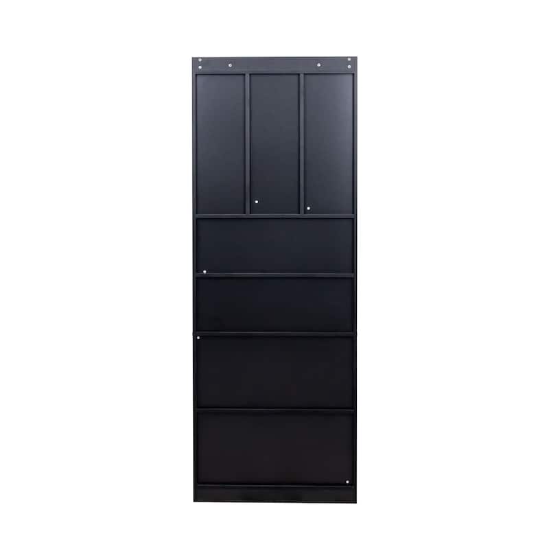 L-Shaped Corner Computer Desk with Drawers & Hutch, Modern Office Desk with Bookshelf, Large Wood Workspace Table for Home