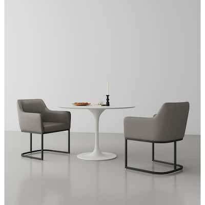 Manhattan Comfort Modern Serena Leatherette Upholstered Dining Armchair