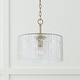preview thumbnail 4 of 14, Emerson 1-light Dual Mount Semi-Flush/ Pendant w/ Embossed Seeded Glass