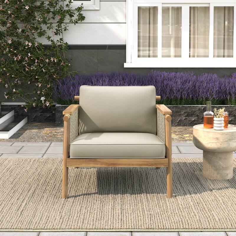 Christopher Knight Home - Sumbawa Outdoor Club Chair with Stylish Rope Design