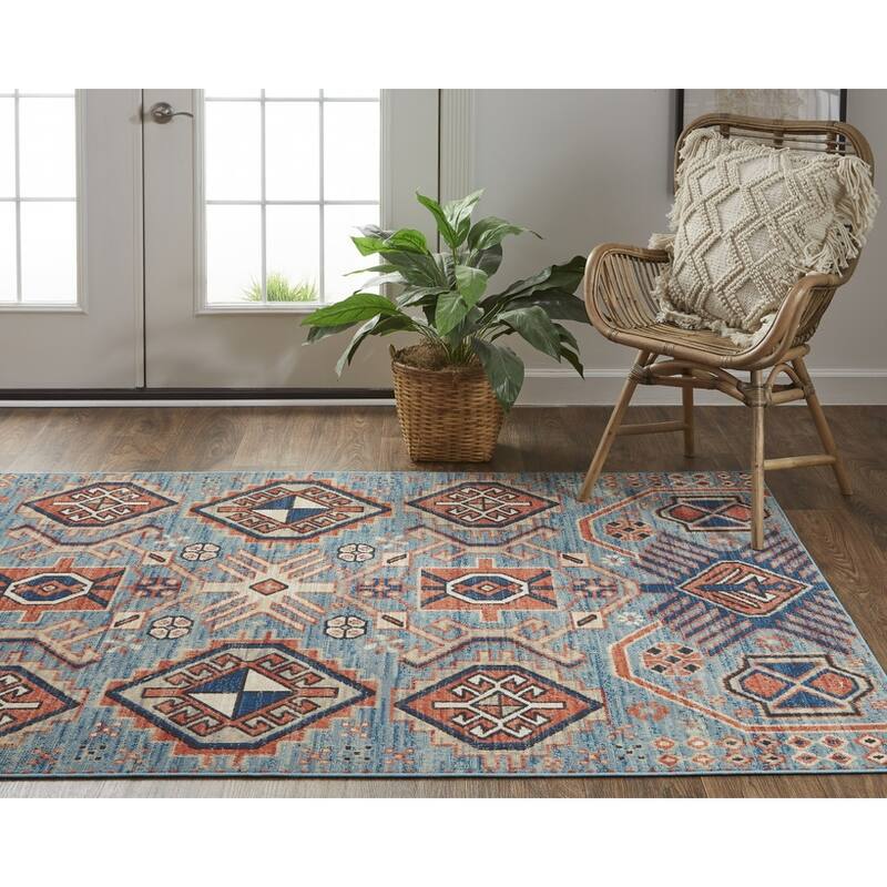 Voqiz Power Loomed Distressed Abstract Stain Resistant Area Rug By HomeRoots - 12' x 15'