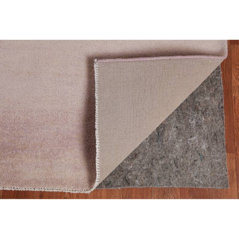 Hand Knotted Oriental 100% Wool Carpet Modern Stripe Purples Gabbeh Area Rug - 11' 11'' X 9' 4''