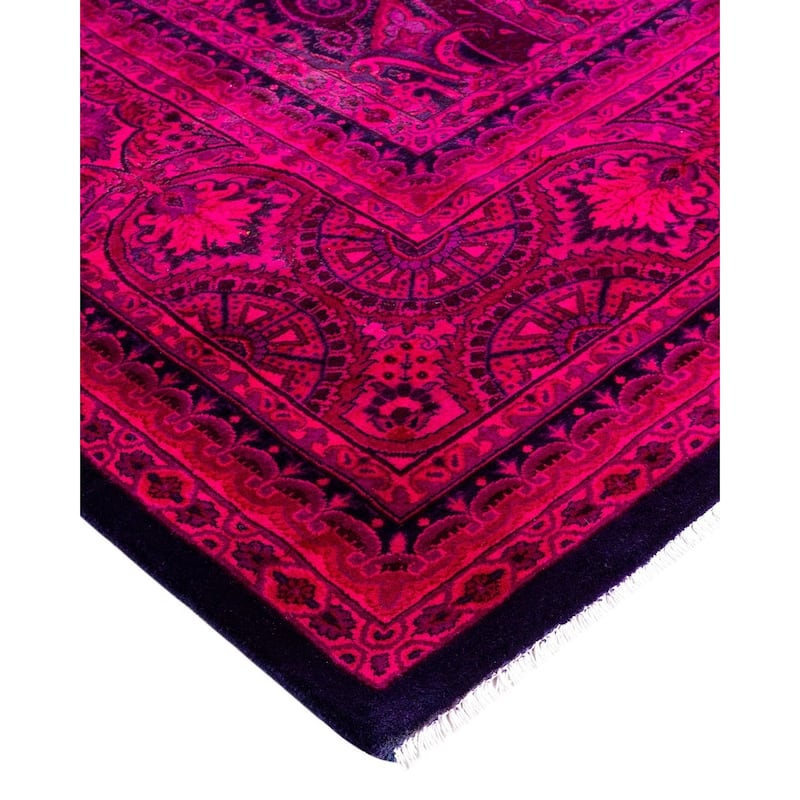 Overdyed, One-of-a-Kind Handmade Area Rug - Pink - 8' 0" x 10' 3"