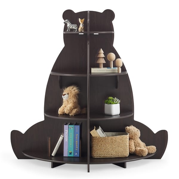 slide 2 of 6, Bear Bookcase - Greenguard Gold Certified Brown