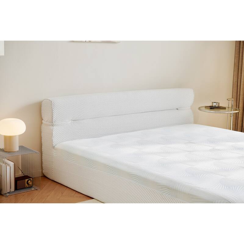 15 Inch Queen Size All-in-One Mattress & Bed Frame with Cooling Fabric, Pressure Relief, Motion Isolation, No Assembly Required