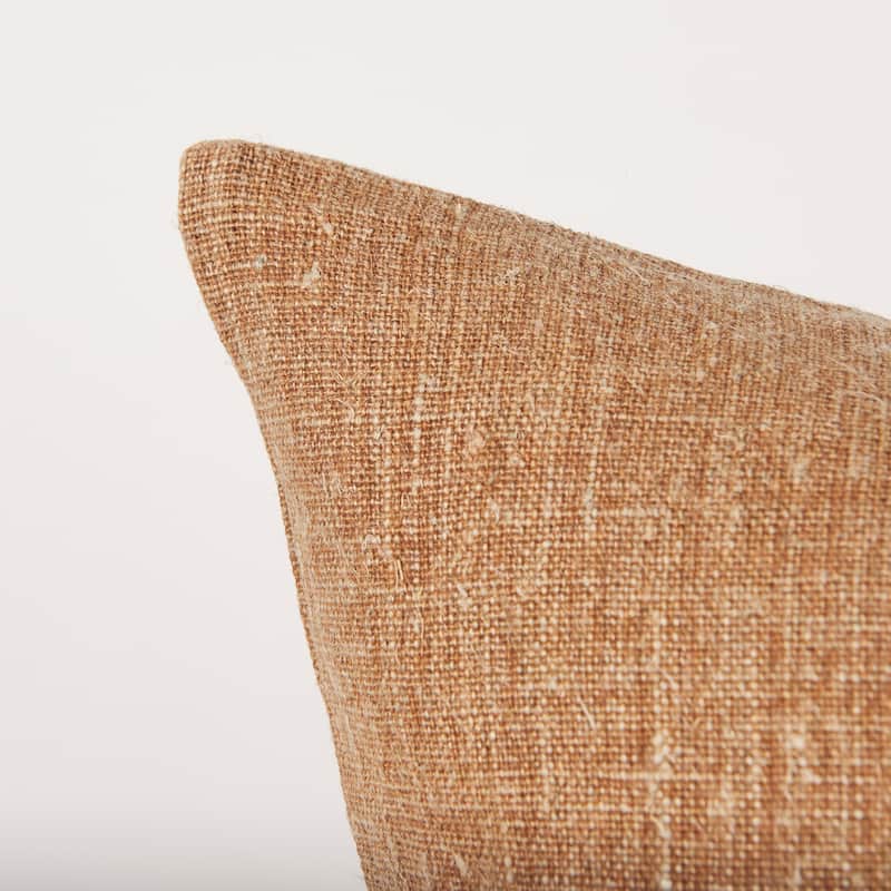 Jack Brown Linen Square Decorative Pillow Cover