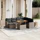Option (Dark) Grey-3 middle+ 3 corner+table+footrest