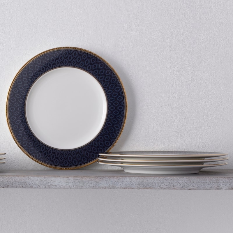 Noritake Blueshire Set Of 4 Accent Plates, 9"
