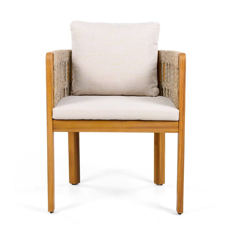 Christopher Knight Home - Isolde Acacia Wood Outdoor Dining Chair（Set of 2）