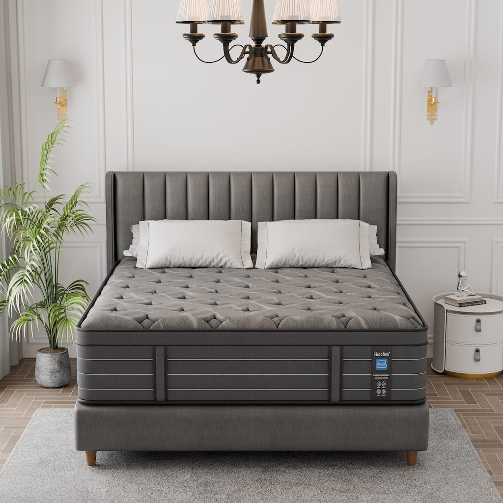 Modland 14" Hybrid Mattress, Medium-Firm, Cooling-Gel Memory Foam & Pocket Springs, in a Box Twin, Full, Queen, King