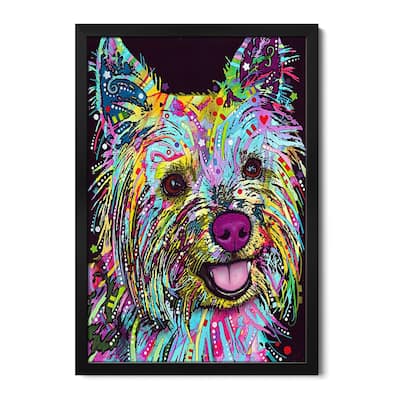 Yorkie Premium Framed Poster by Dean Russo